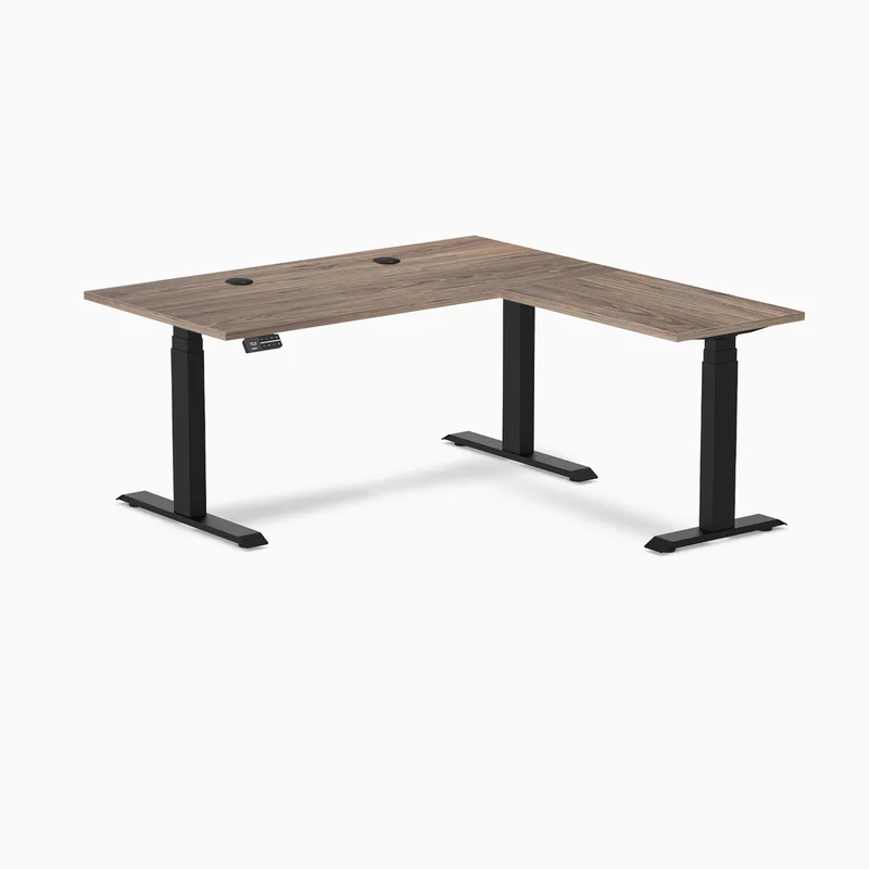 Desky L-Shape Laminate Sit Stand Desk