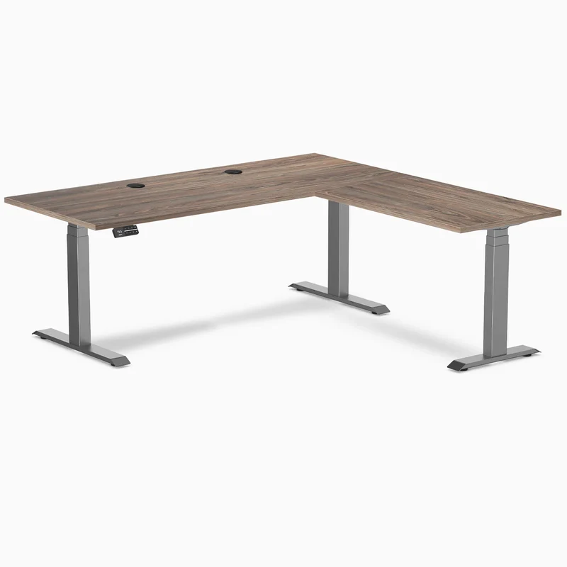 Desky L-Shape Laminate Sit Stand Desk