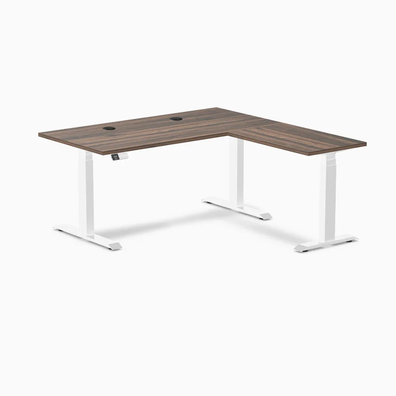 Desky L-Shape Laminate Sit Stand Desk
