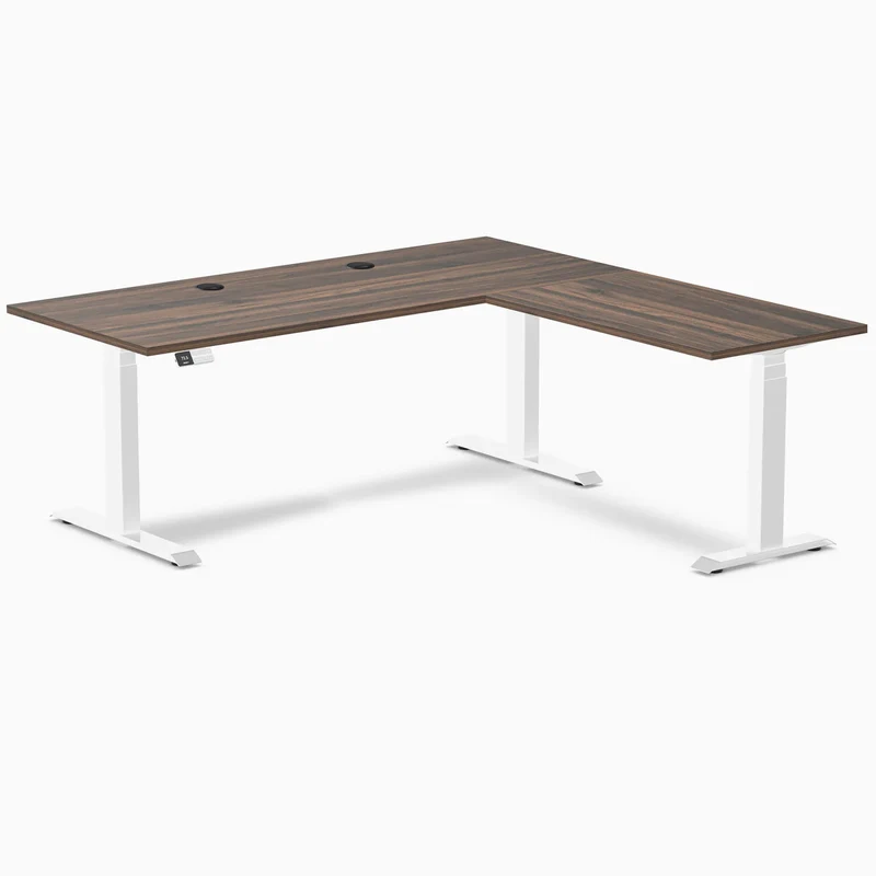 Desky L-Shape Laminate Sit Stand Desk