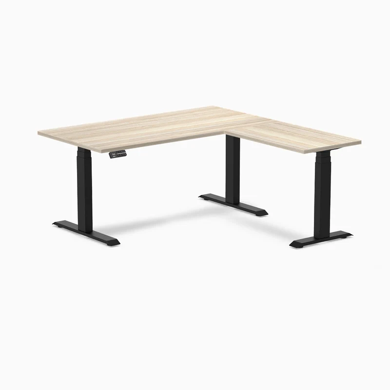 Desky L-Shape Laminate Sit Stand Desk