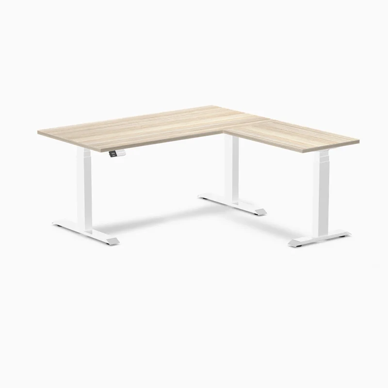 Desky L-Shape Laminate Sit Stand Desk