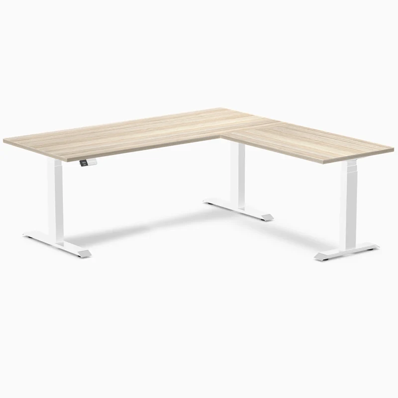 Desky L-Shape Laminate Sit Stand Desk