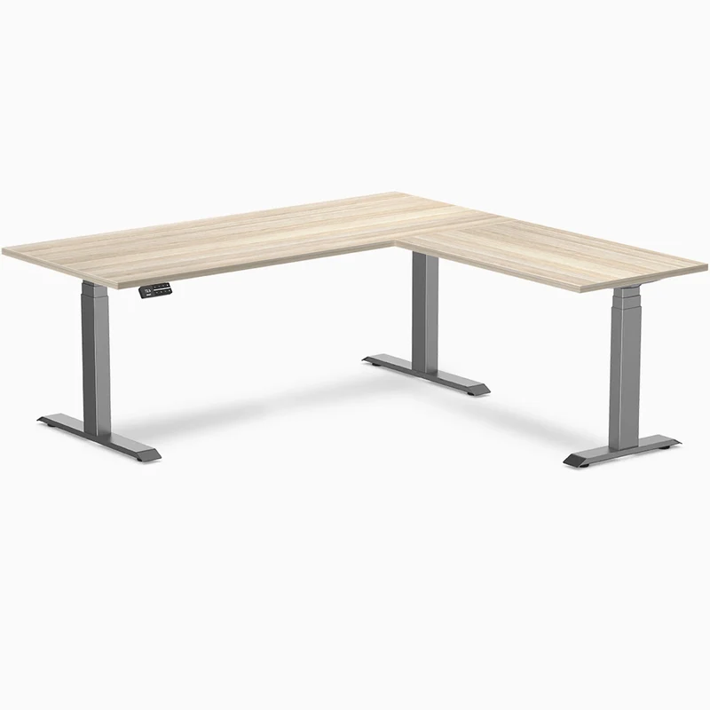 Desky L-Shape Laminate Sit Stand Desk