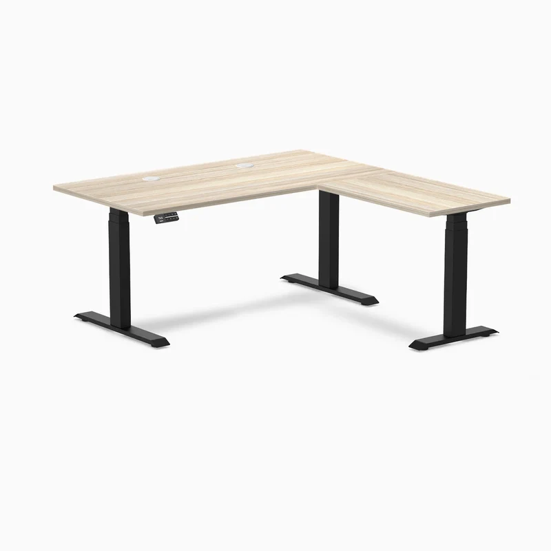 Desky L-Shape Laminate Sit Stand Desk