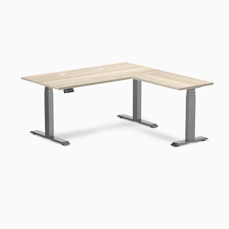 Desky L-Shape Laminate Sit Stand Desk