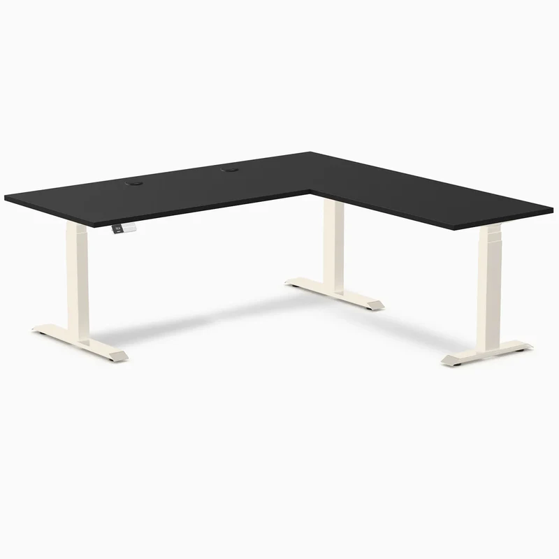 Desky L-Shape Laminate Sit Stand Desk