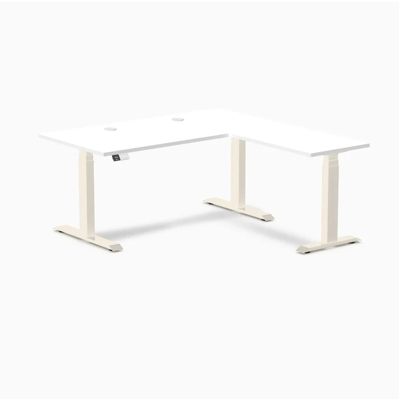 Desky L-Shape Laminate Sit Stand Desk