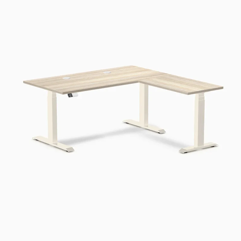 Desky L-Shape Laminate Sit Stand Desk