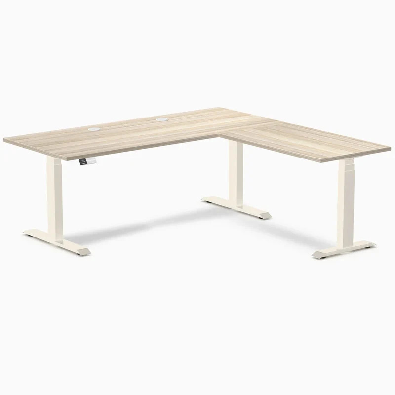 Desky L-Shape Laminate Sit Stand Desk