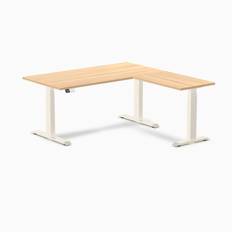 Desky L-Shape Laminate Sit Stand Desk
