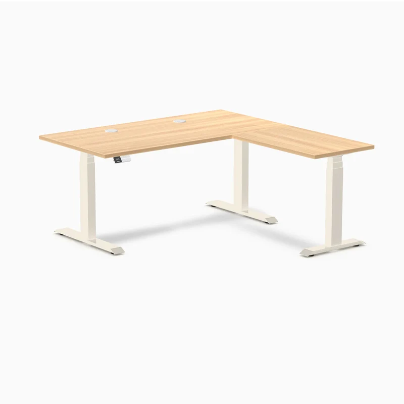 Desky L-Shape Laminate Sit Stand Desk