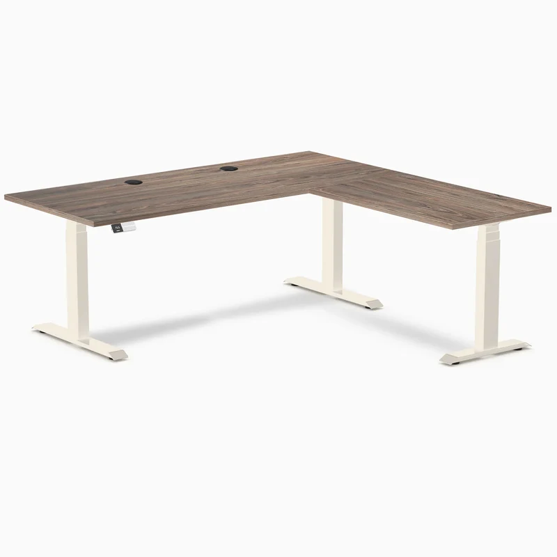 Desky L-Shape Laminate Sit Stand Desk