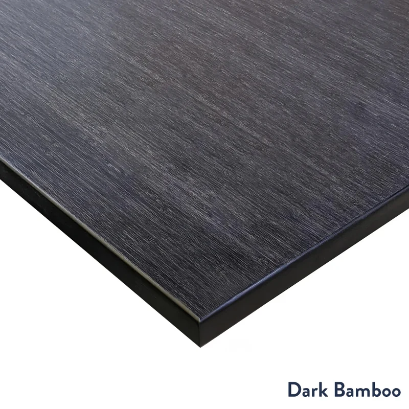 Desky Bamboo L-Shape Sit Stand Desk