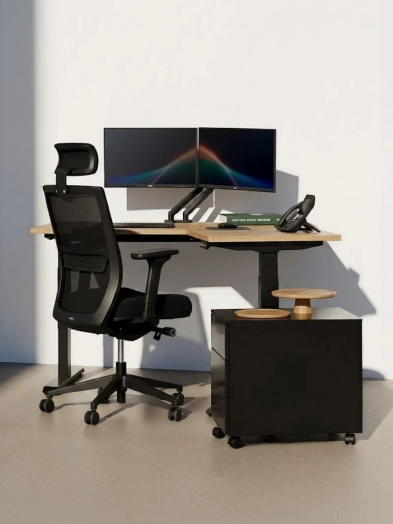 Caisson de Bureau 3 Tiroirs Métallique