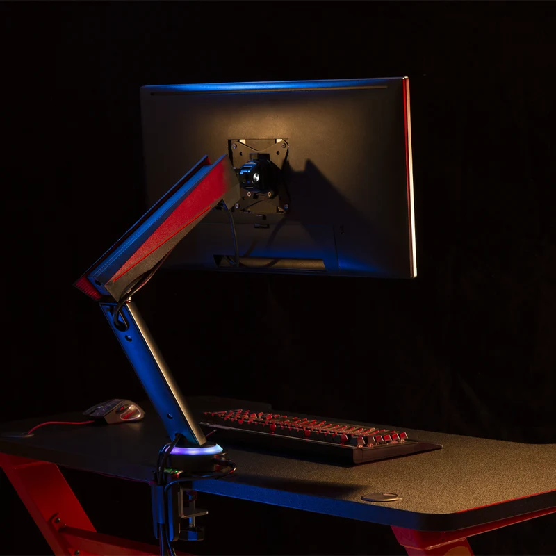 Desky Single LED Gaming Monitor Arm