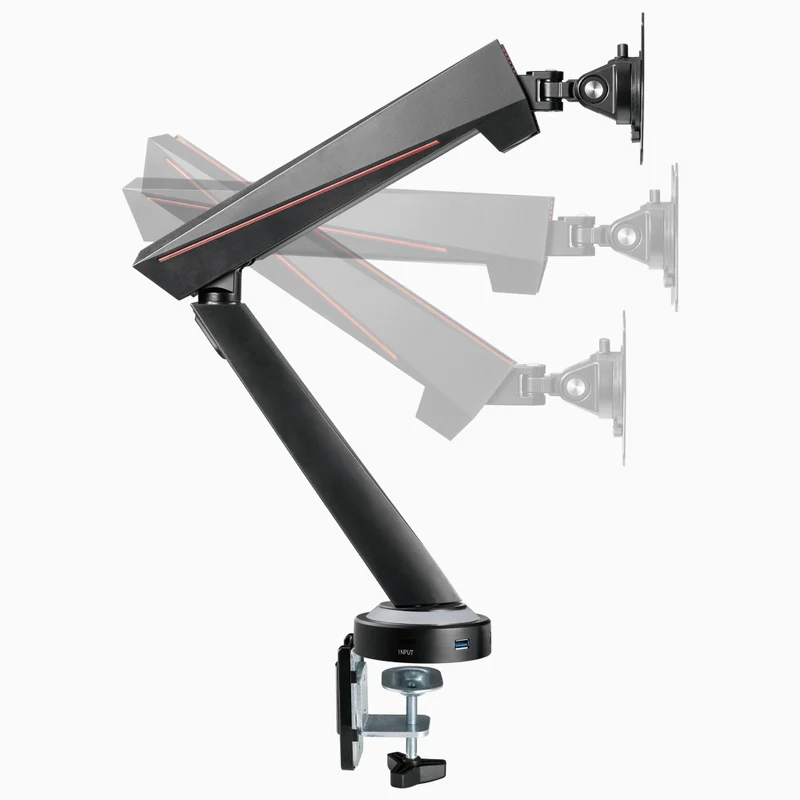 Desky Single LED Gaming Monitor Arm
