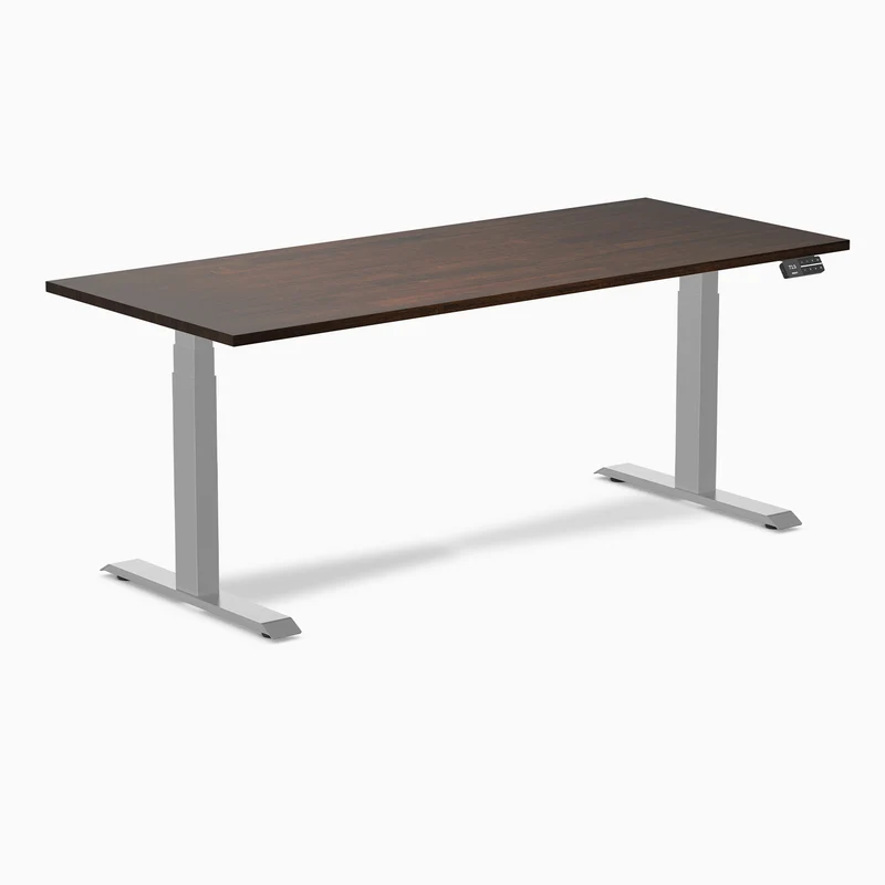Desky Dual Rubberwood Sit Stand Desk