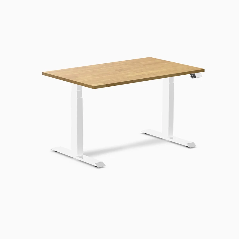 Desky Dual Rubberwood Sit Stand Desk