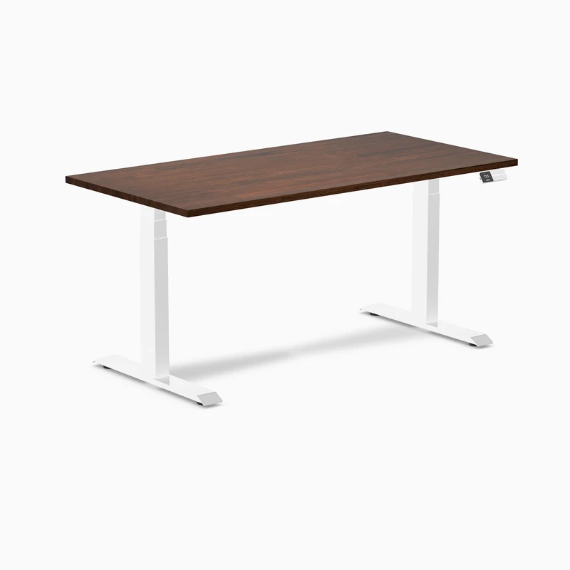 Desky Dual Rubberwood Sit Stand Desk