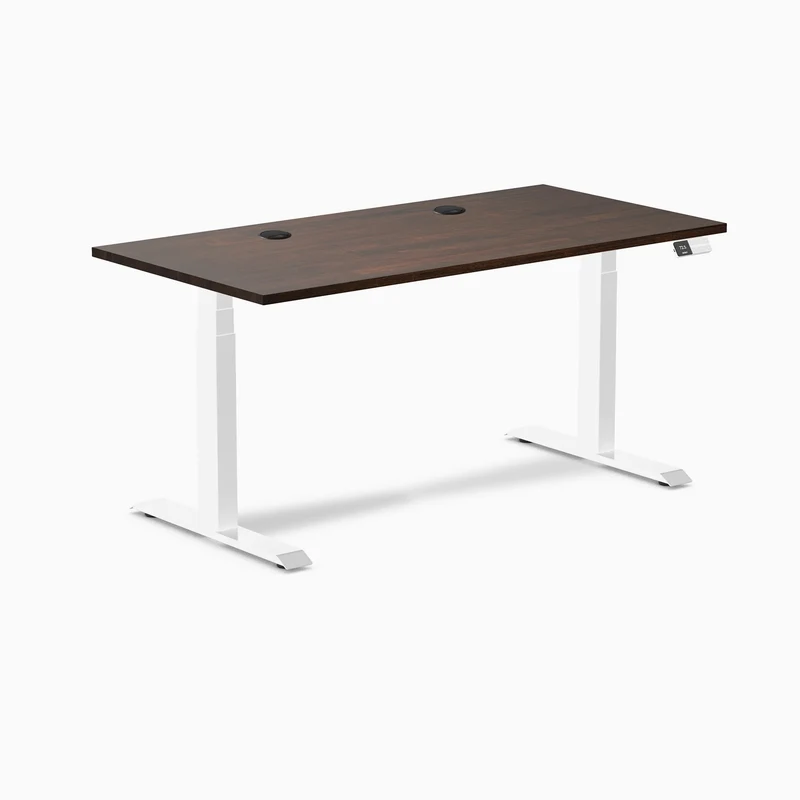 Desky Dual Rubberwood Sit Stand Desk
