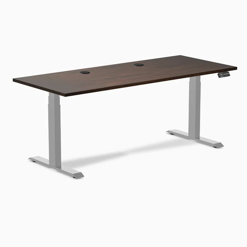 Desky Dual Rubberwood Sit Stand Desk