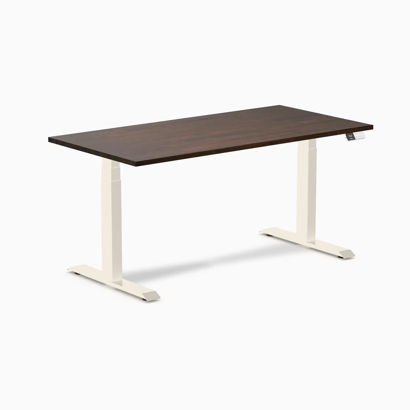 Desky Dual Rubberwood Sit Stand Desk
