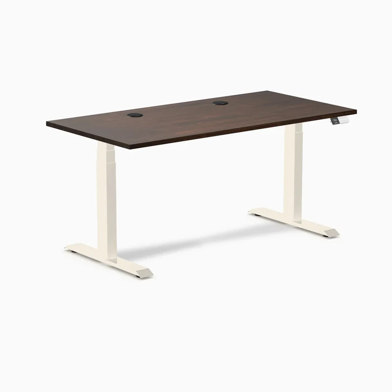 Desky Dual Rubberwood Sit Stand Desk