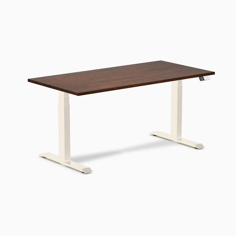 Desky Dual Rubberwood Sit Stand Desk