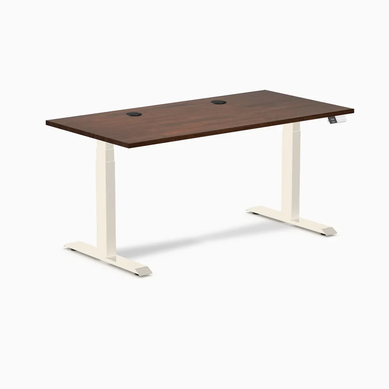 Desky Dual Rubberwood Sit Stand Desk