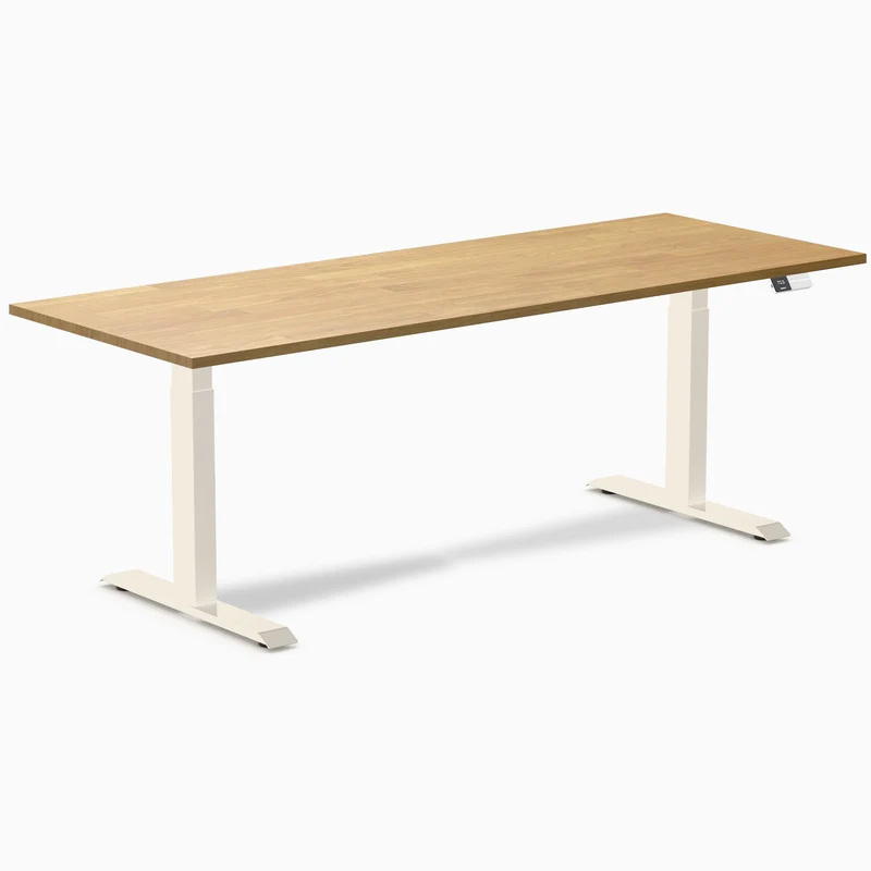 Desky Dual Rubberwood Sit Stand Desk