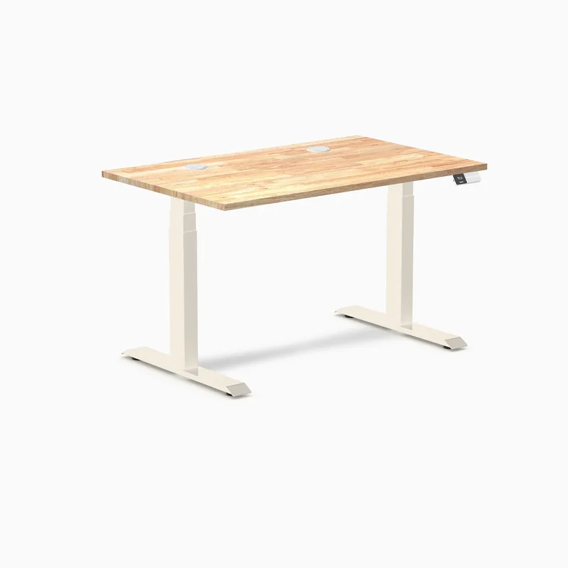 Desky Dual Rubberwood Sit Stand Desk