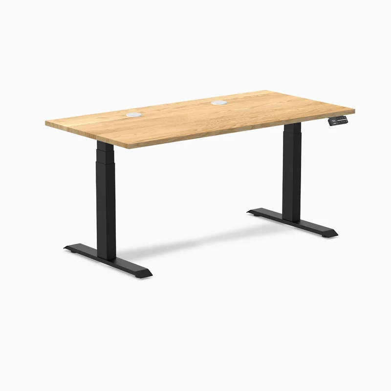 Desky Dual Hardwood Sit Stand Desk