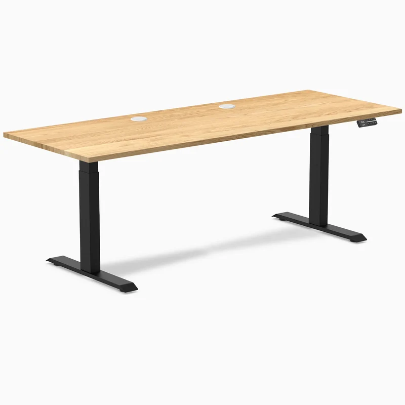 Desky Dual Hardwood Sit Stand Desk