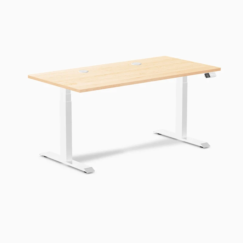Desky Dual Hardwood Sit Stand Desk