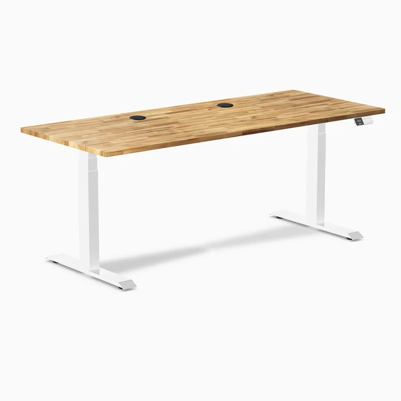 Desky Dual Hardwood Sit Stand Desk