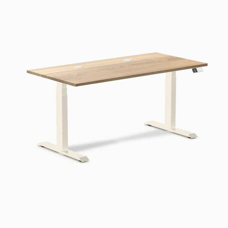 Desky Dual Hardwood Sit Stand Desk