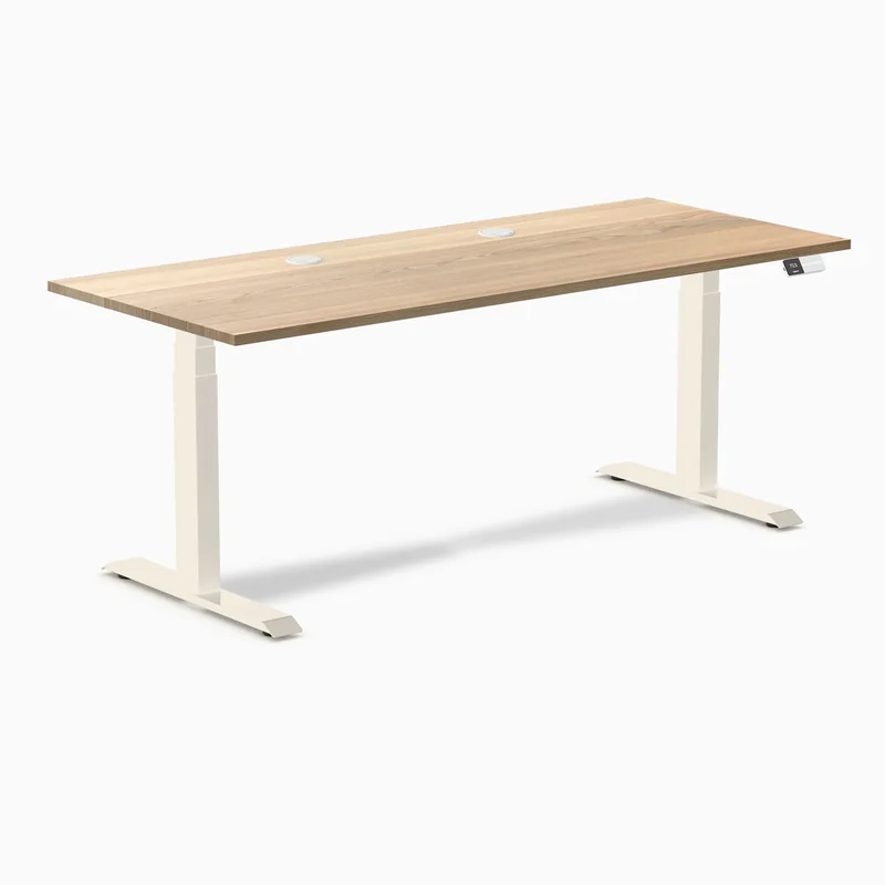 Desky Dual Hardwood Sit Stand Desk