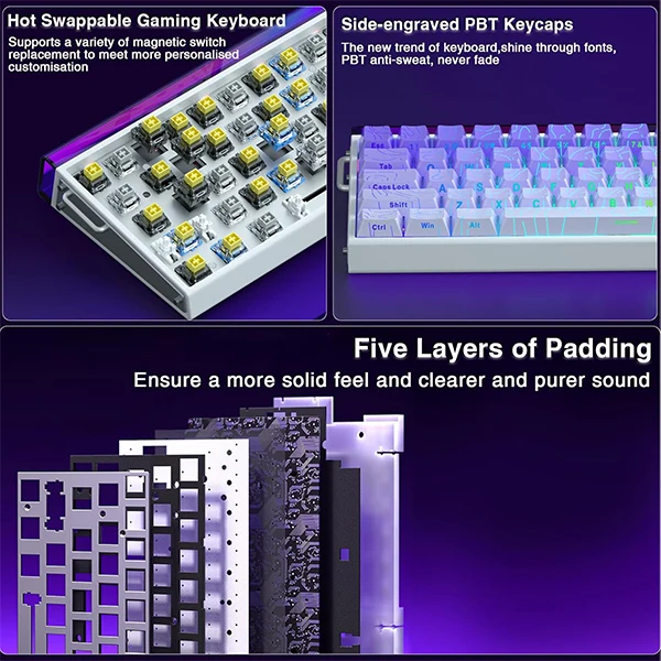 AULA Hero 68 HE Gradient Purple (Dragon King Magnetic Switch)