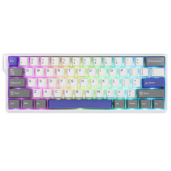 AULA WIN60 HE MAX Grey&White&Blue (Magnetic Switch)