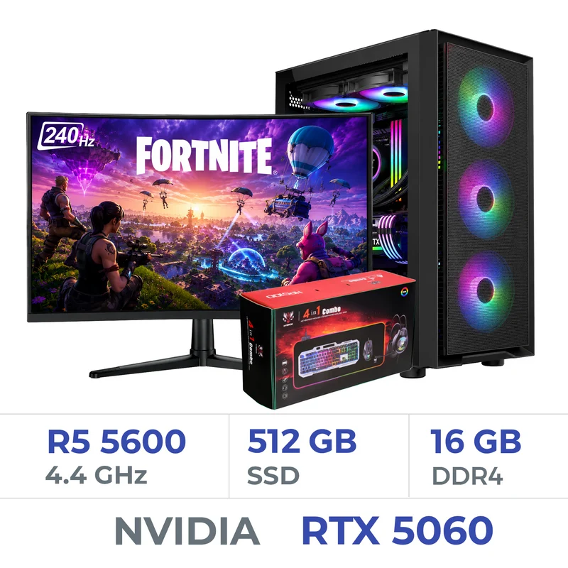 Setup Complet Techspace Ryzen 5 5600/512 GB SSD/16GB/RTX 5060 8G
