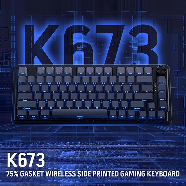 Redragon K673 PRO 75% Wireless RGB (Concrete Jungle)