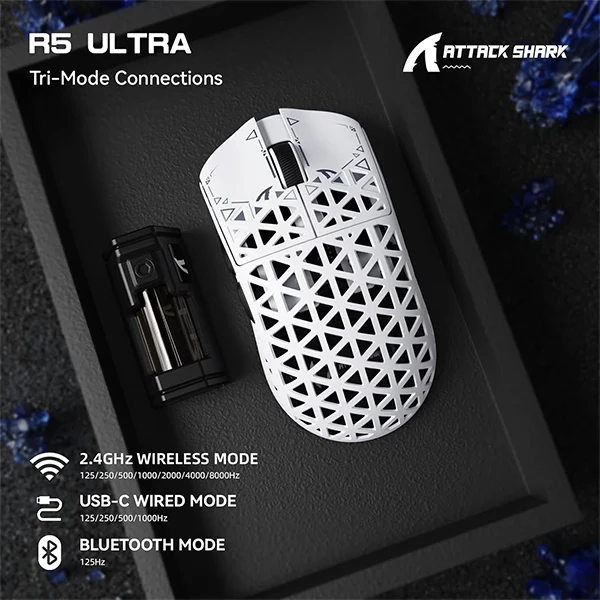 ATTACK SHARK R5 Ultra White