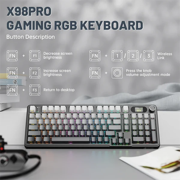 ATTACK SHARK X98Pro Moon night (Blueberry Switch)