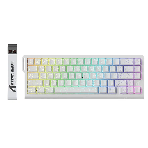 ATTACK SHARK X68 Pro HE White Contours (Magnetic Switch)