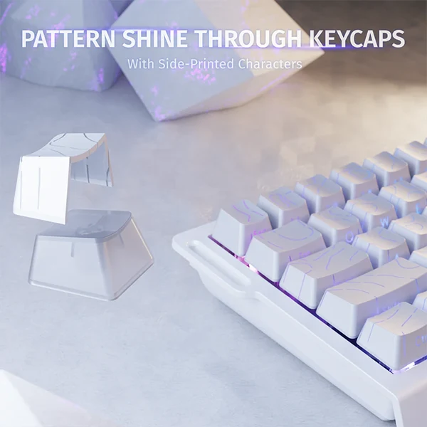 ATTACK SHARK X68 Pro HE White Contours (Magnetic Switch)
