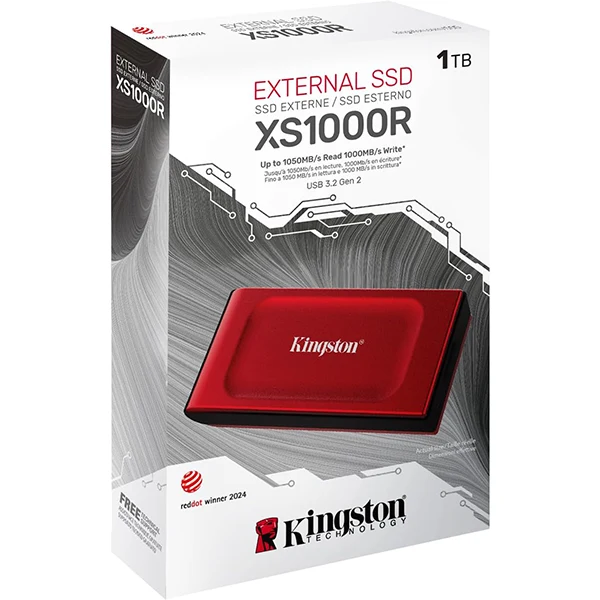 Kingston XS1000 USB 3.2 1TB Red