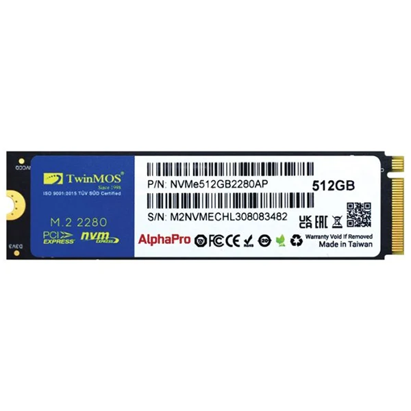 TwinMOS AlphaPro M.2 PCIe NVMe 512GB
