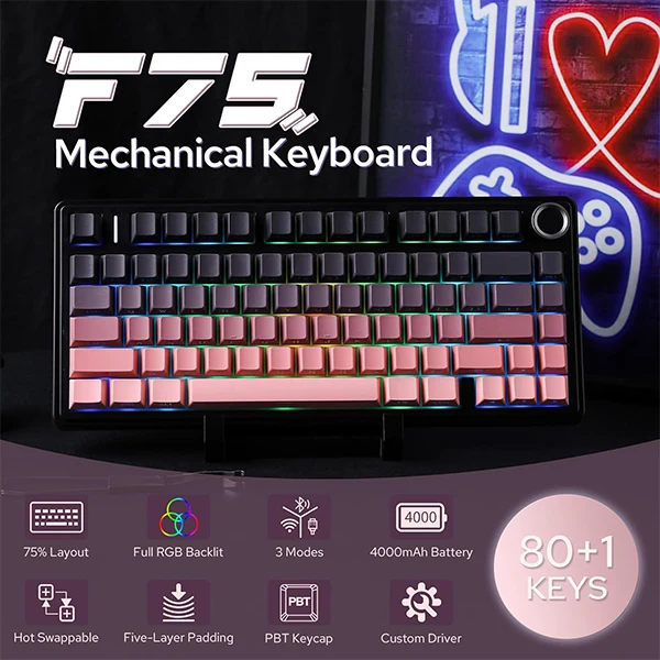 AULA F75 Gradient Pink (Reaper Switch)