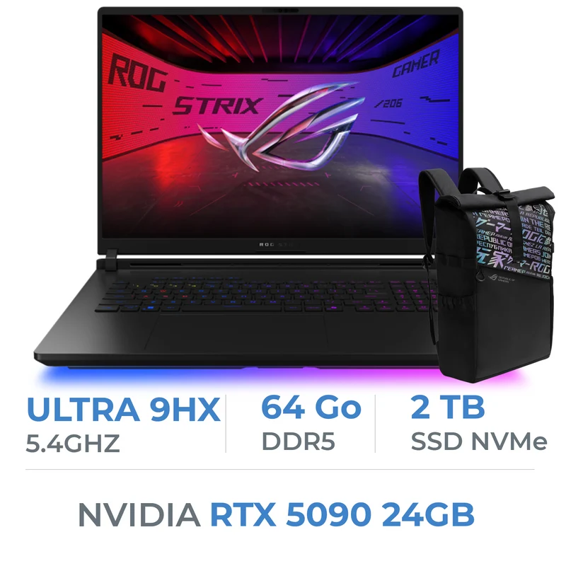ASUS ROG Strix Scar 18 (2025) G835 Ultra 9 275HX/64GB DDR5/2TB SSD/RTX 5090/16" 240Hz WQXGA